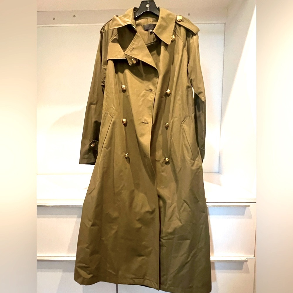 Nili Lotan Toussaint Double-Breasted Trench Coat olive S jacket - Picture 3 of 7